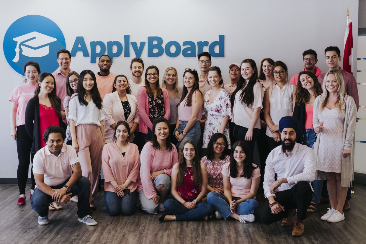 ApplyBoard staff wearing pink clothing