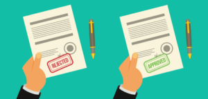 Rejection letter and acceptance letter