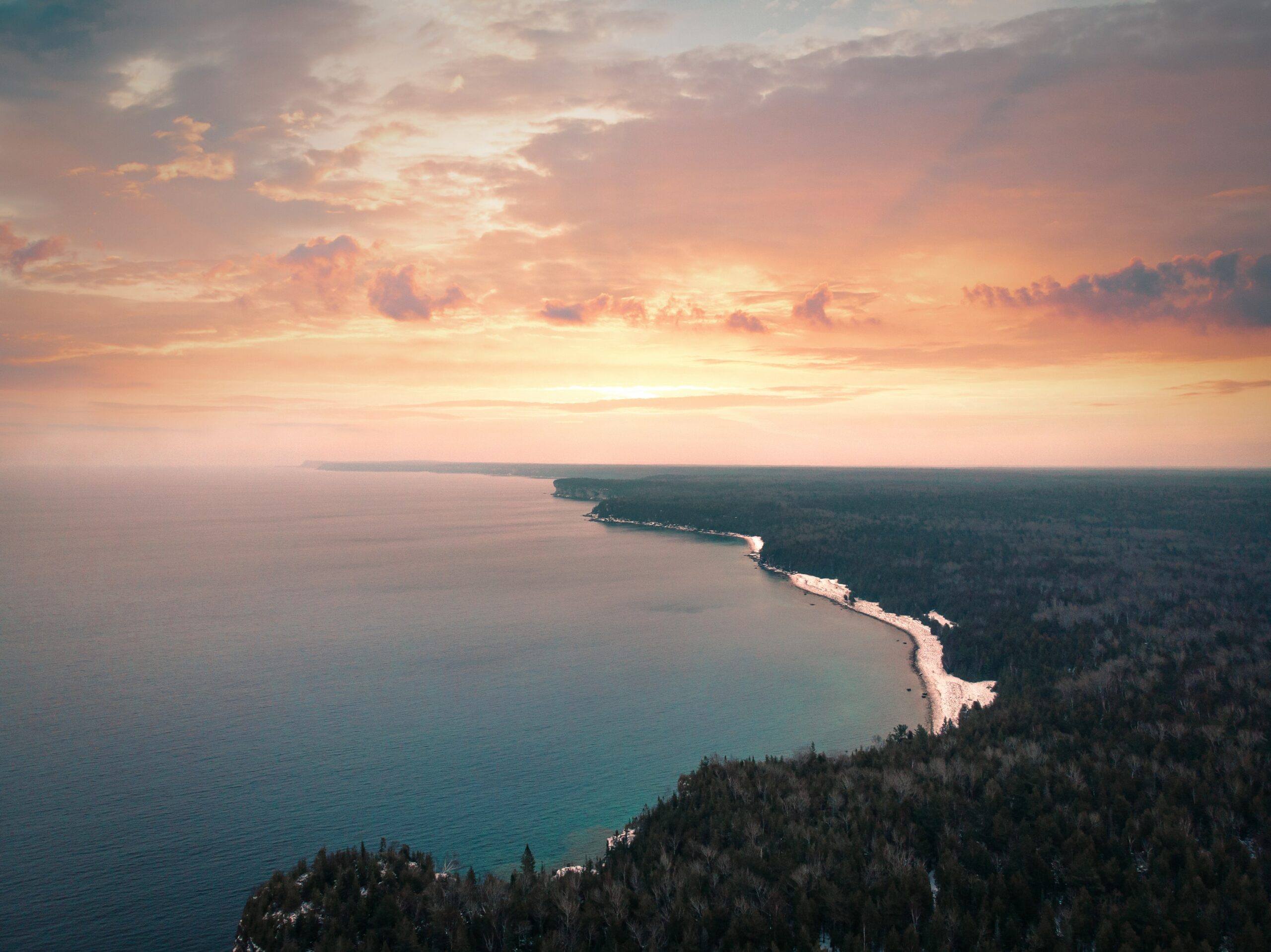 Ontario lake from above