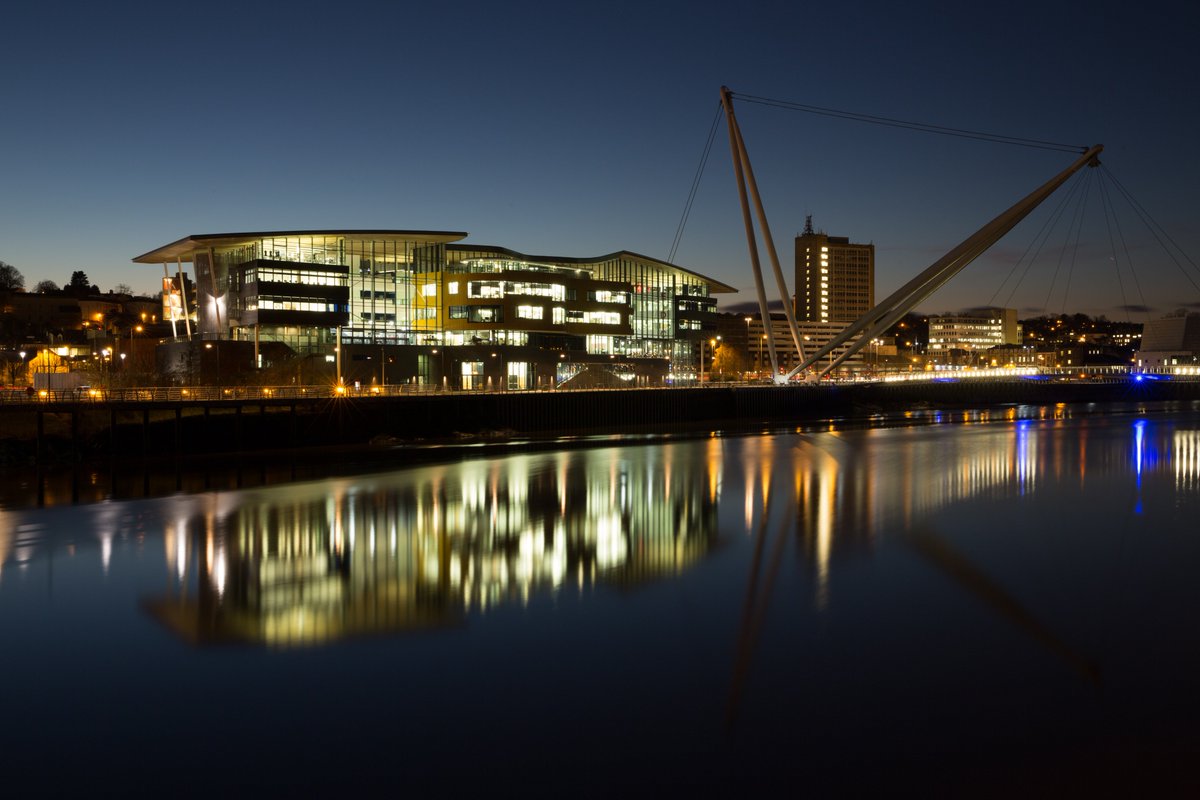 University of South Wales campus at dusk