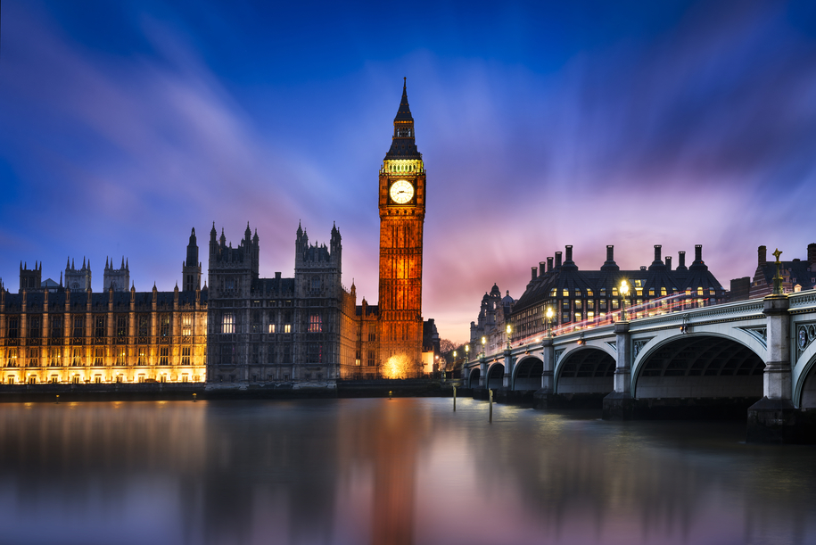 Palace of Westminster at night