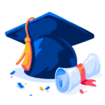 Illustration of grad cap