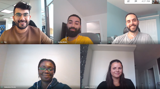 ApplyBoard new hires on video call