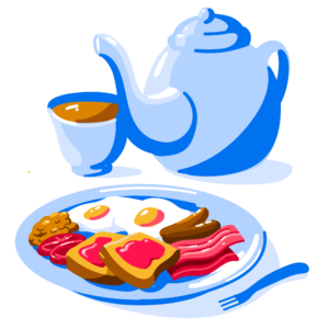 Illustration of full English breakfast