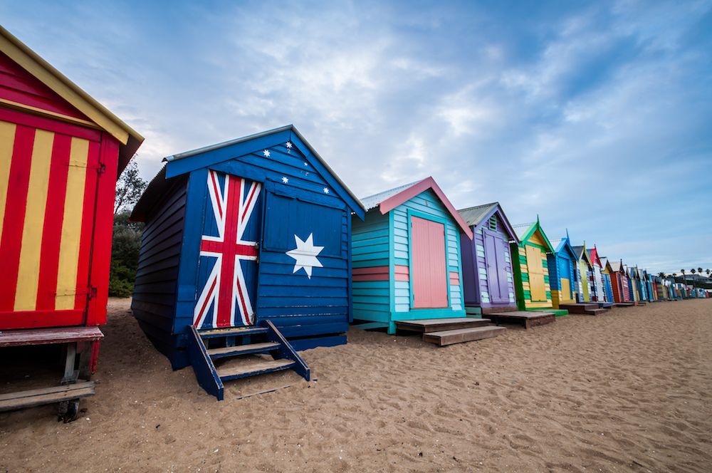 Photograph of Brighton Beach in Australia