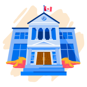 Illustration of Canadian school