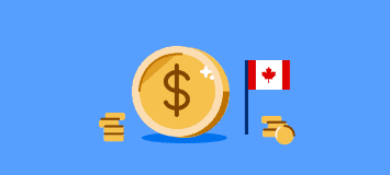 Coin with Canadian Flag