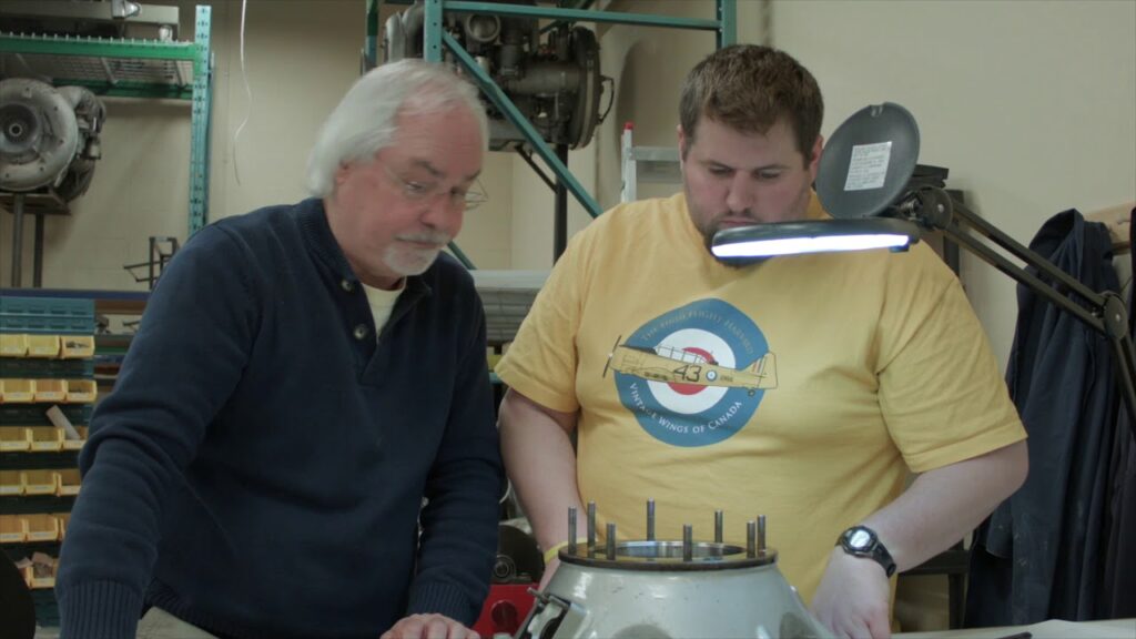 Photograph of Aircraft Turbine Technician student and skilled trades programs instructor.