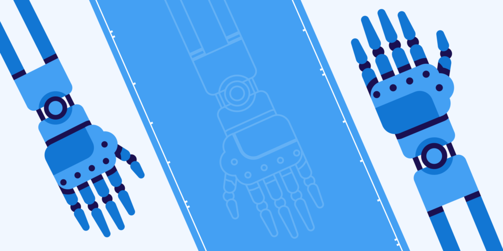 Illustration representing mechatronics and robotics