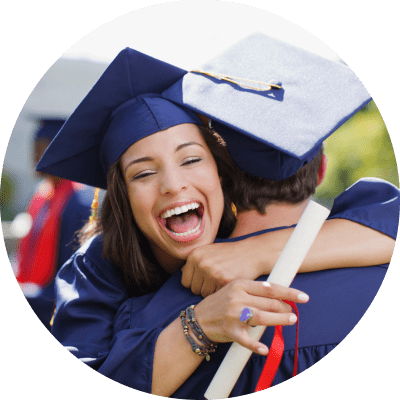 Graduating students celebrating