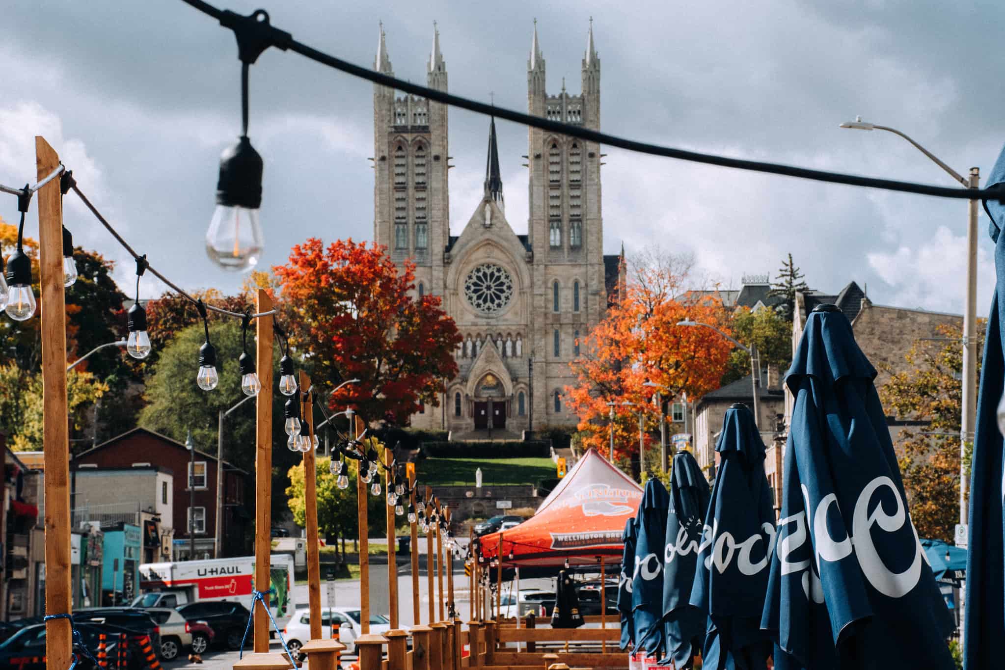 A photo of Macdonell Street's patios during the day.