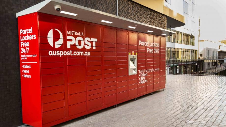 A photo the Australian Post mailboxes.