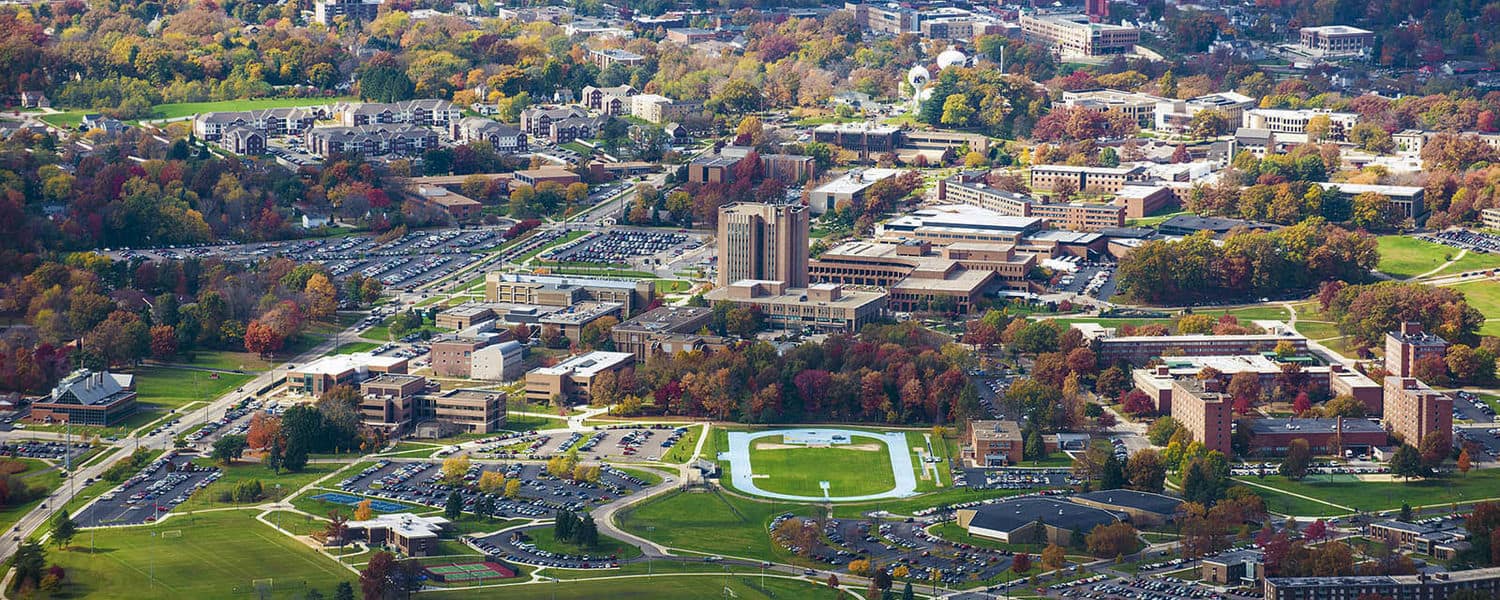A photo of Kent State University.