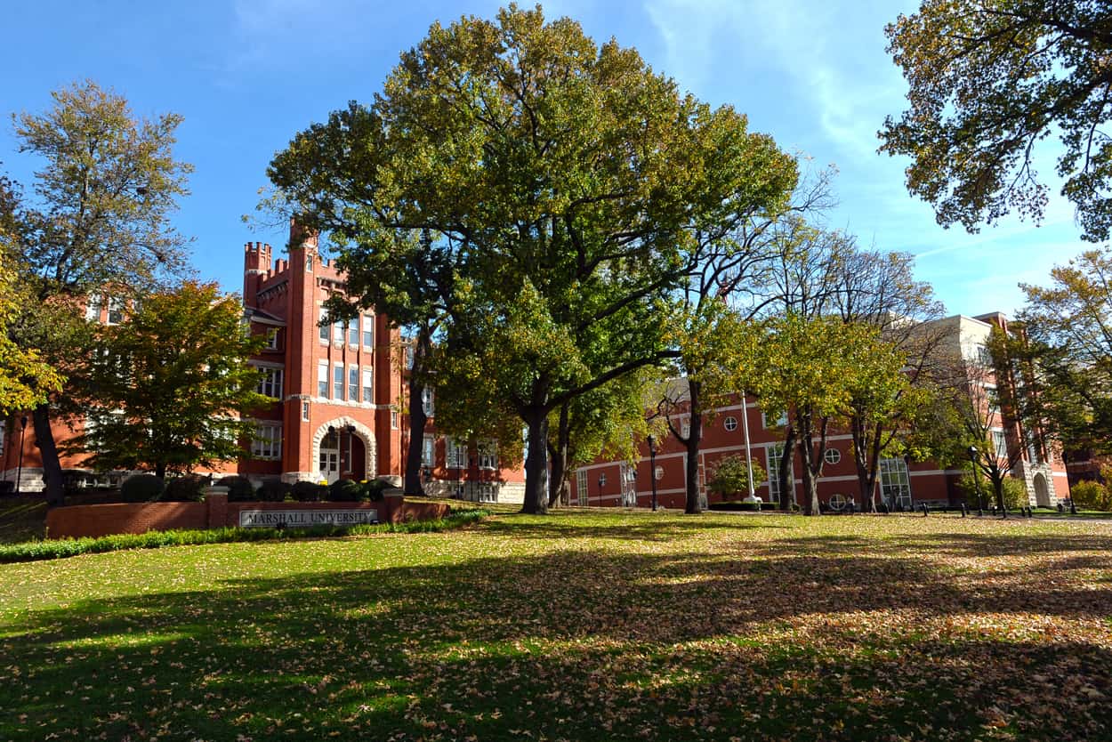 A photo of Marshall University campus.