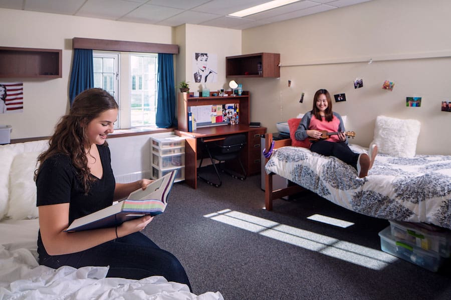 Two women in Western University residence