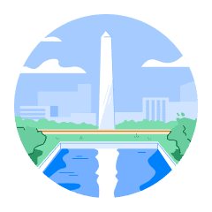 An illustration of Washington, DC.