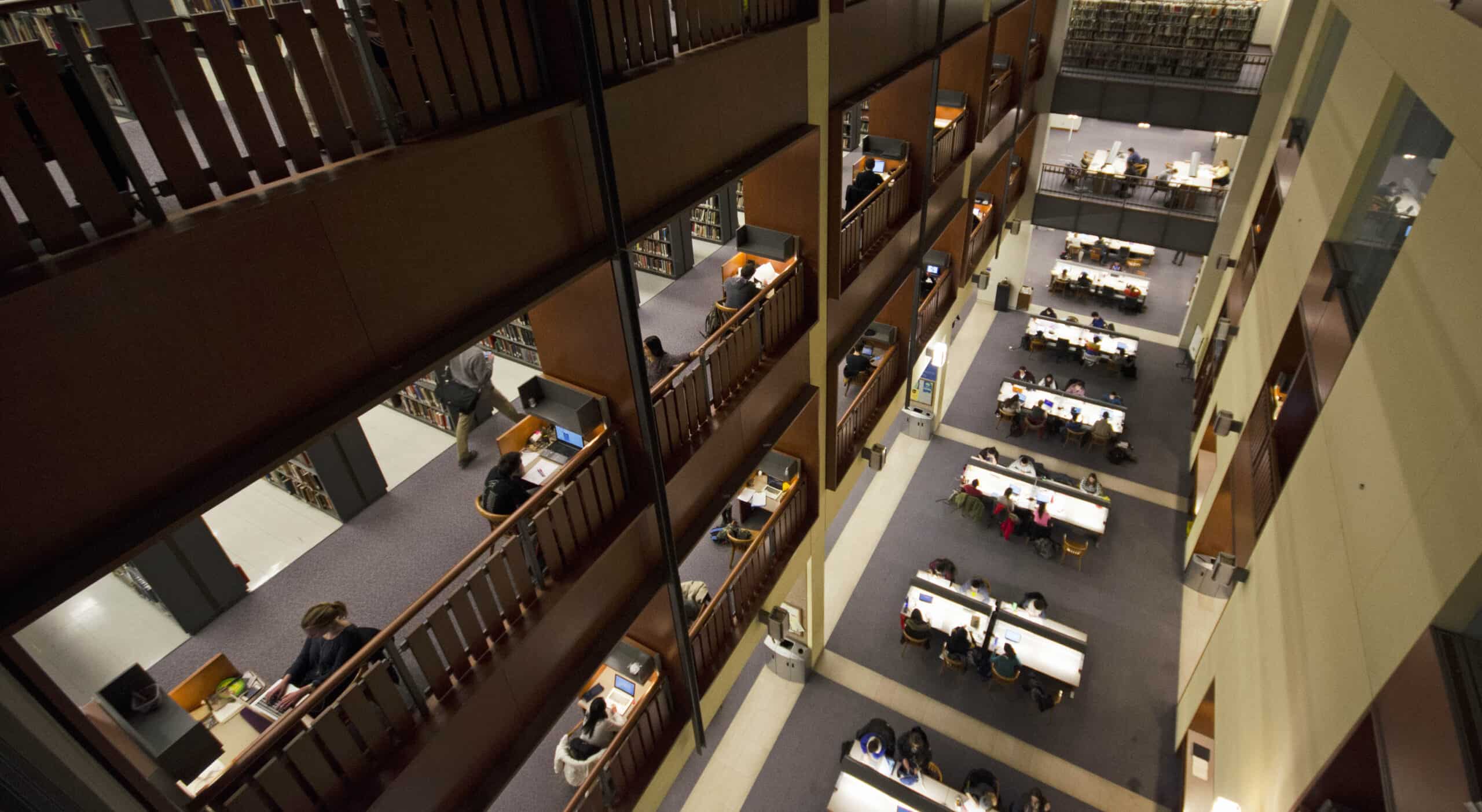 Photograph of library at Queen's University