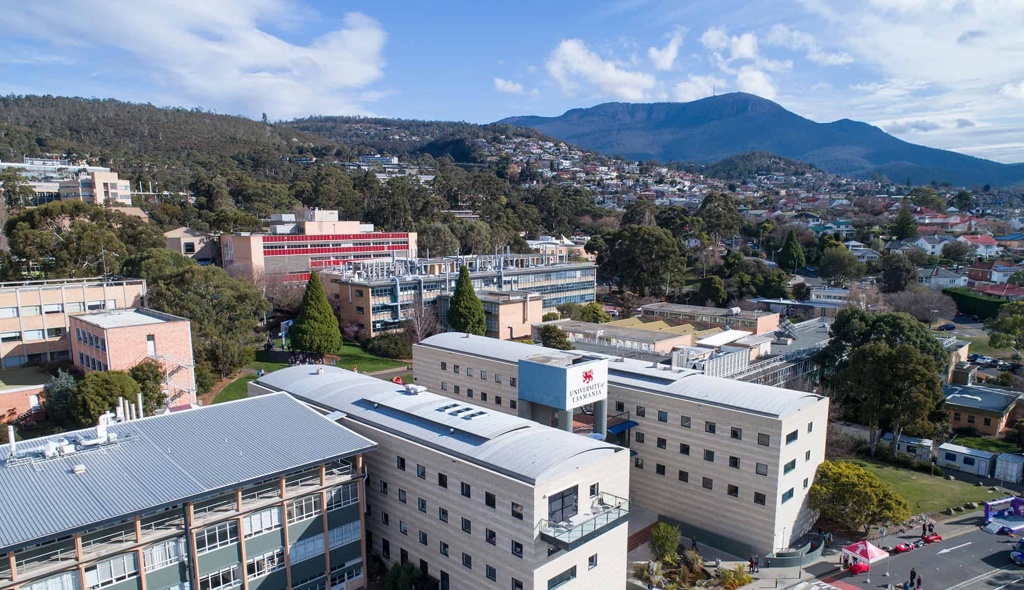 A photo of the University of Tasmania's campus.
