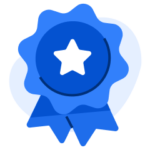 An illustration of a blue star.