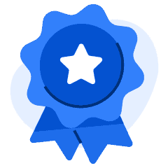 An illustration of a blue star.