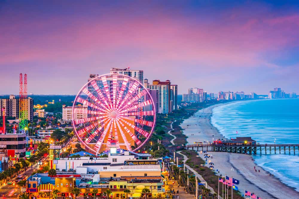 A photo of Myrtle Beach's Boardwalk.