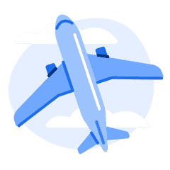 An illustration an airplane.