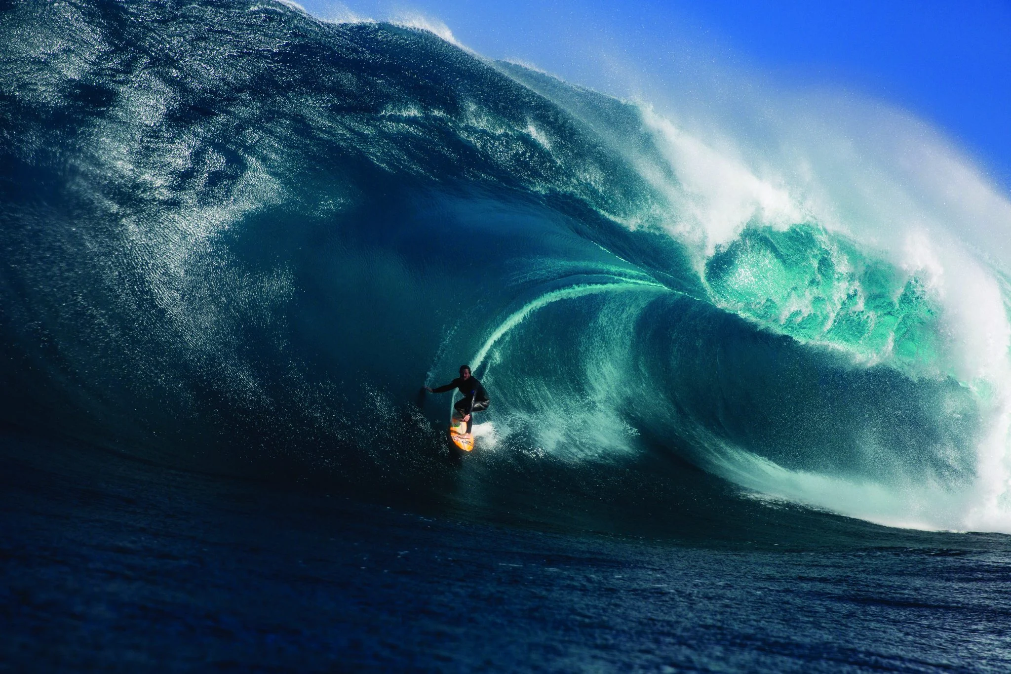 A photo of a surfer riding a wave in The Margaret River.