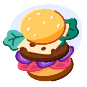Ilustration of a burger.