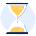 An illustration of an hourglass.