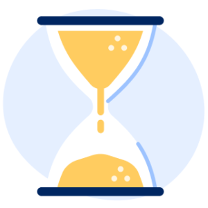 An illustration of an hourglass.