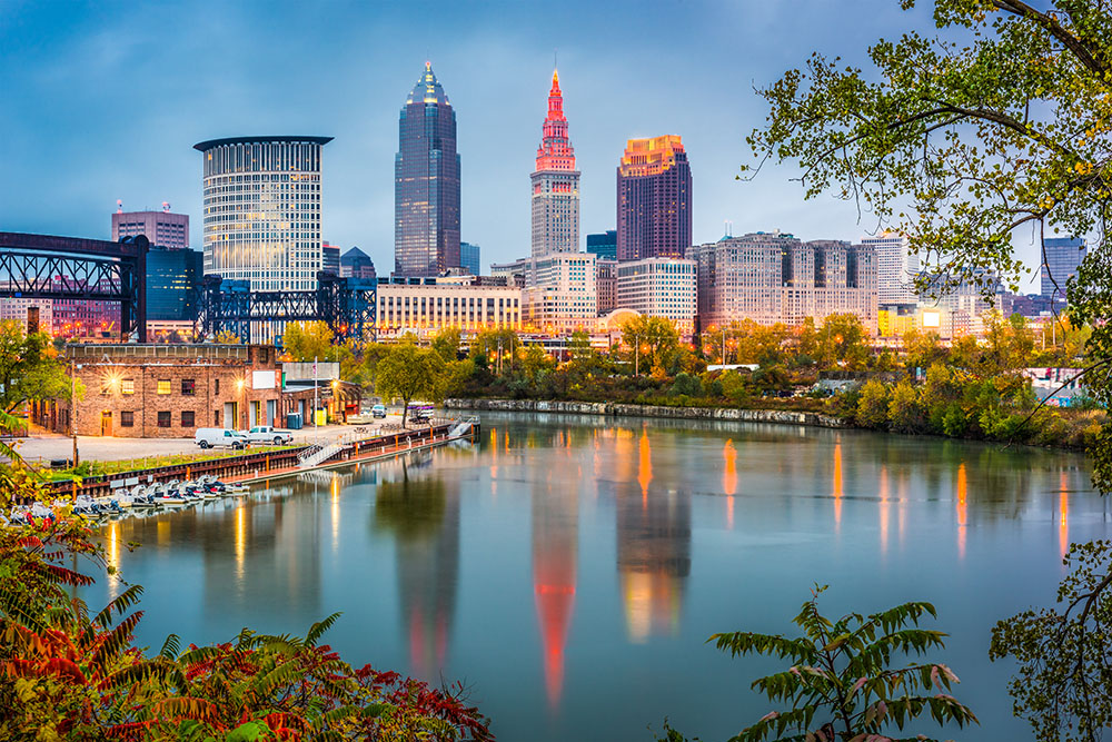 Photograph of downtown Cleveland, Ohio