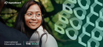 An photograph of Arabelle in nature on the left hand side, with the words bold written on the right hand side.