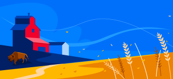 Illustration of Canadian prairies